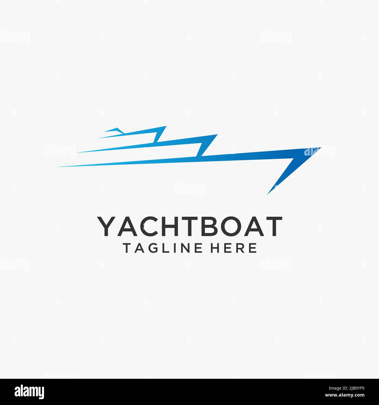Yacht boat logo line design Stock Vector Image & Art - Alamy