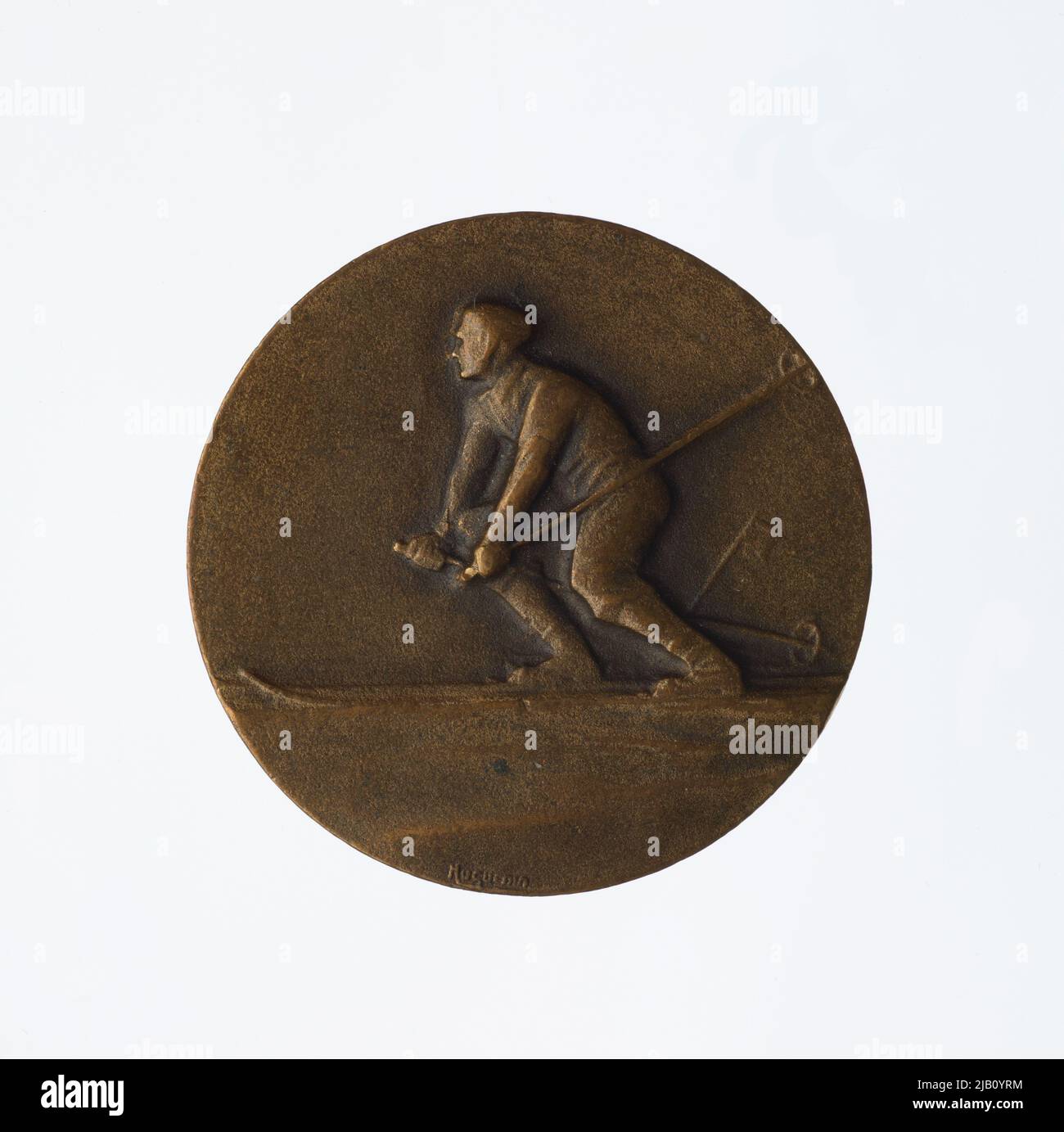 Token of a participant in military ski competitions Huguenin Frères & Co Stock Photo