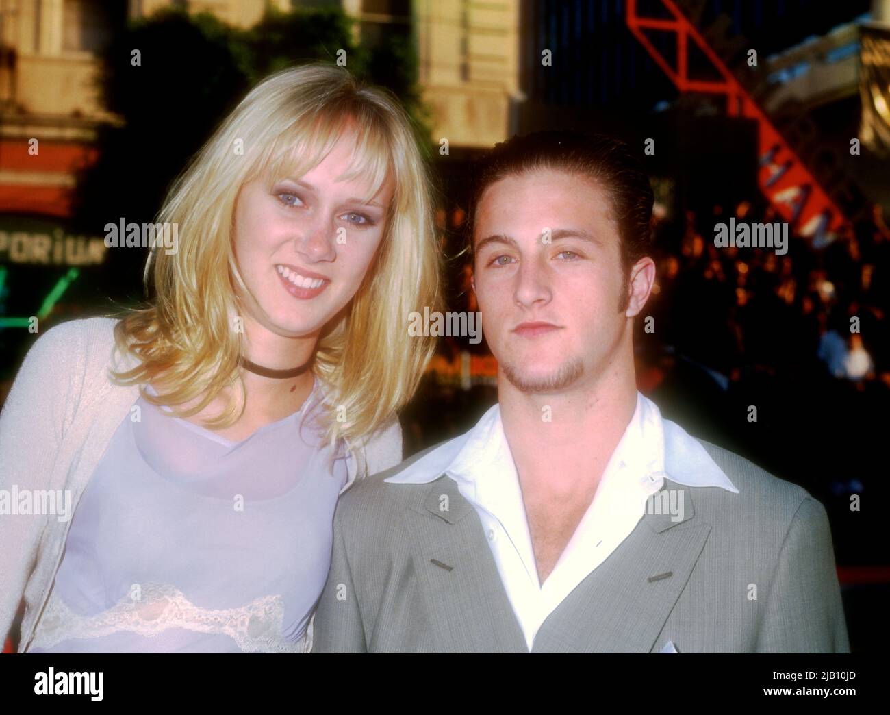 Hollywood, California, USA 11th June 1996 Model Kimberly Stewart and Actor Scott Caan attend Warner Bros. Pictures 'Eraser' Premiere at Mann's Chinese Theatre on June 11, 1996 in Hollywood, California, USA. Photo by Barry King/Alamy Stock Photo Stock Photo