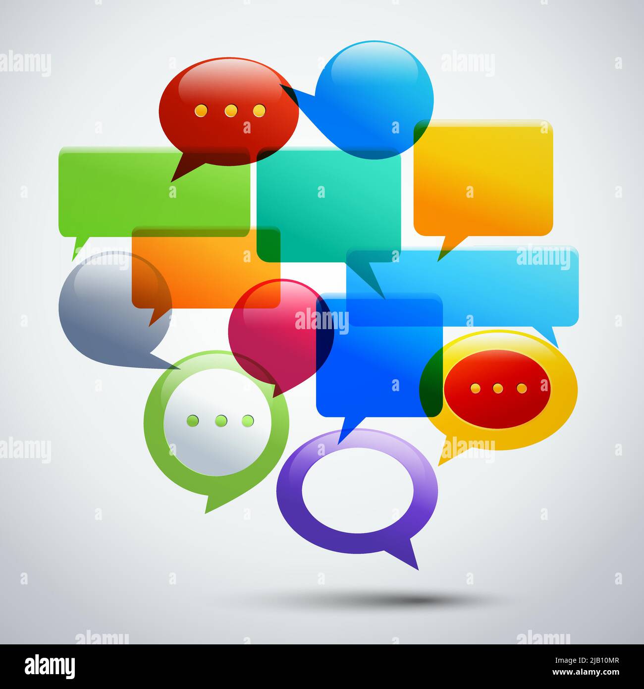 Abstract speech bubbles for infographics and presentation concept vector illustration Stock Vector