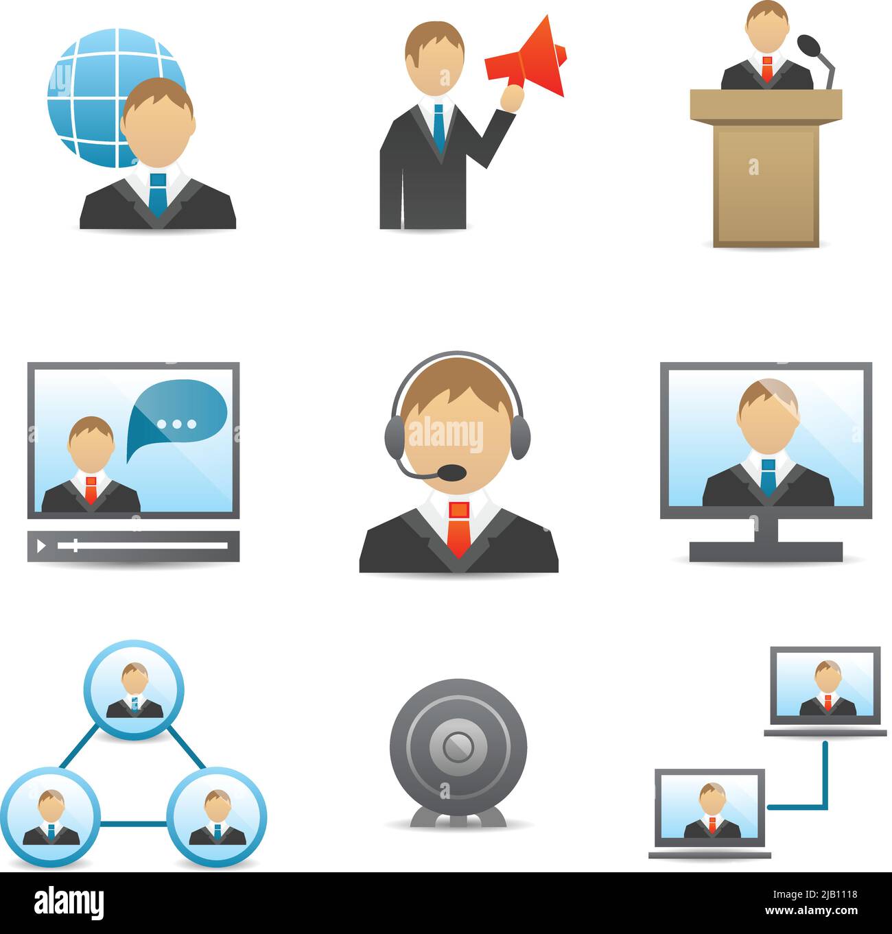 Business people meeting online offline Cut Out Stock Images & Pictures Alamy