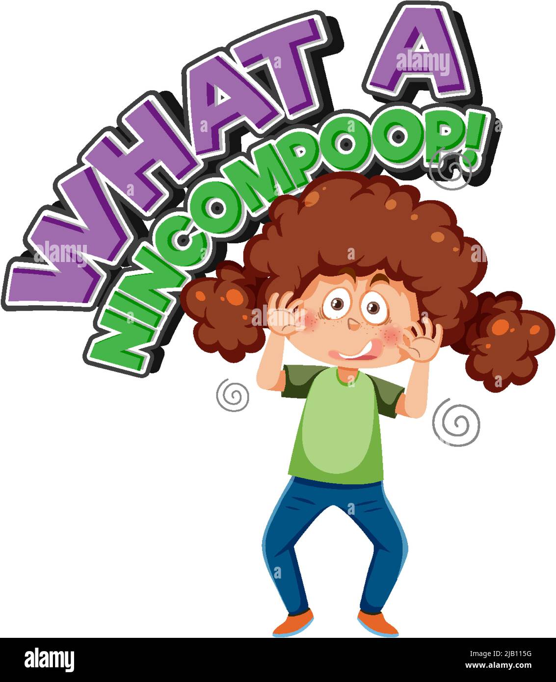 Cartoon character with word expression illustration Stock Vector Image