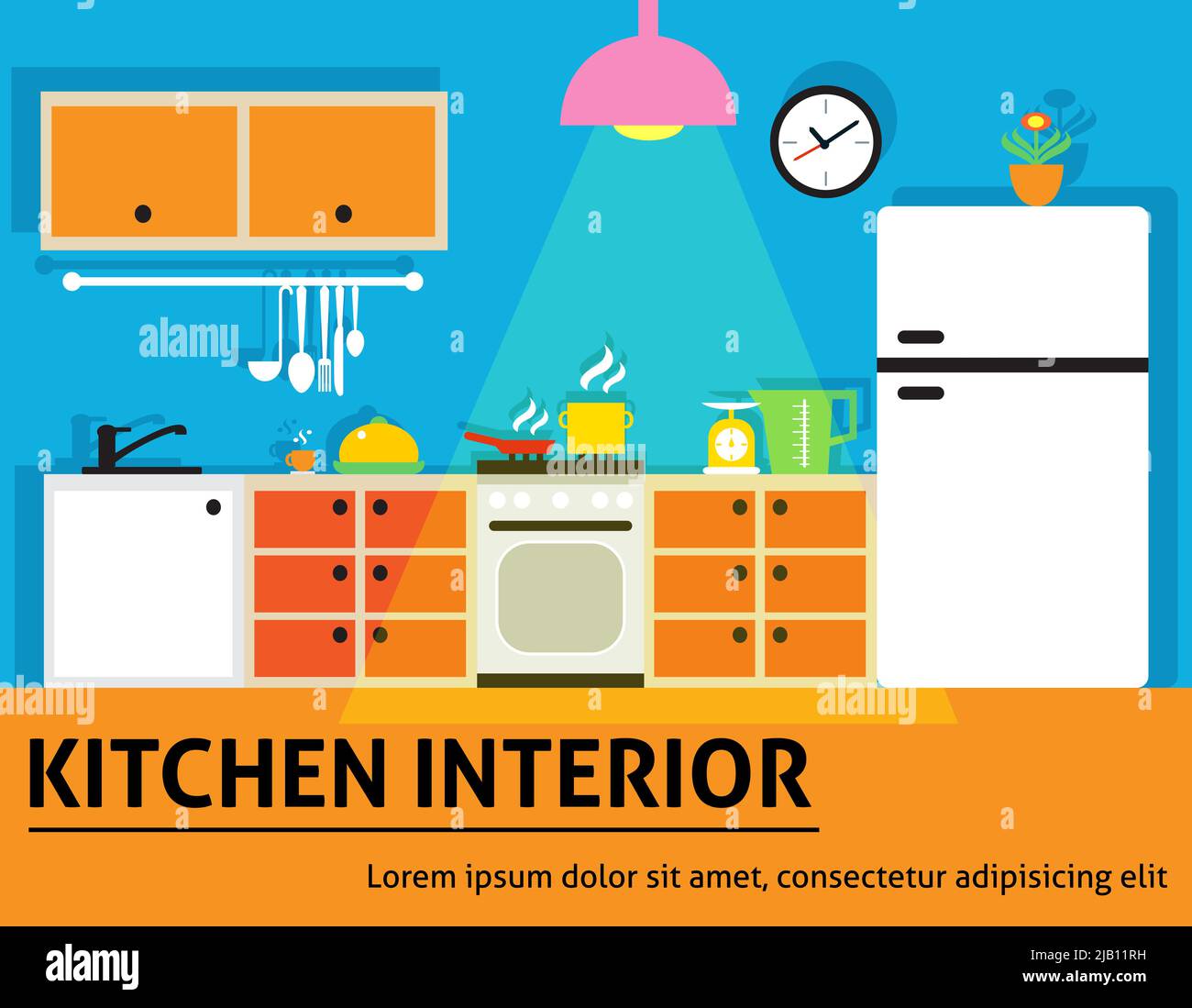 Food floor style Stock Vector Images - Alamy