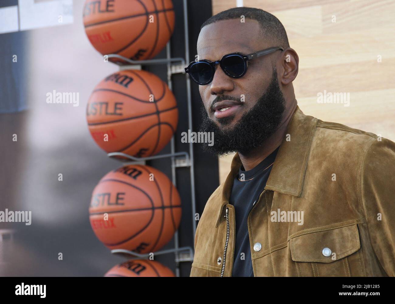 LeBron James arrives at Netflix's HUSTLE Los Angeles Premiere held at ...