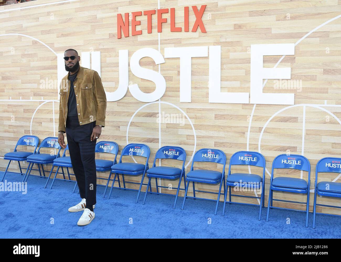 LeBron James arrives at Netflix's HUSTLE Los Angeles Premiere held at ...