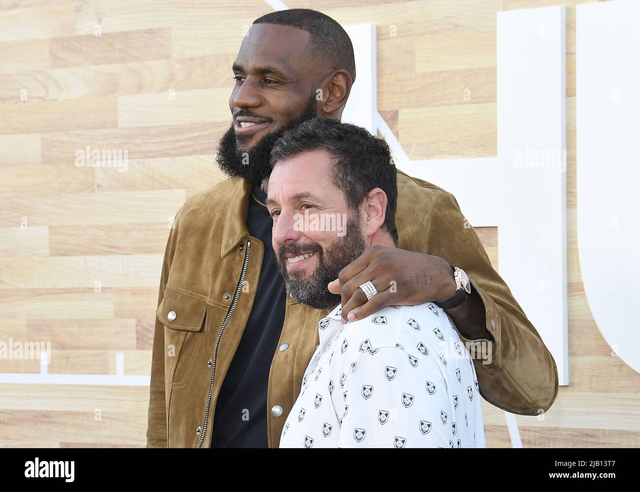 Los Angeles, USA. 01st June, 2022. (L-R) LeBron James and Adam Sandler ...