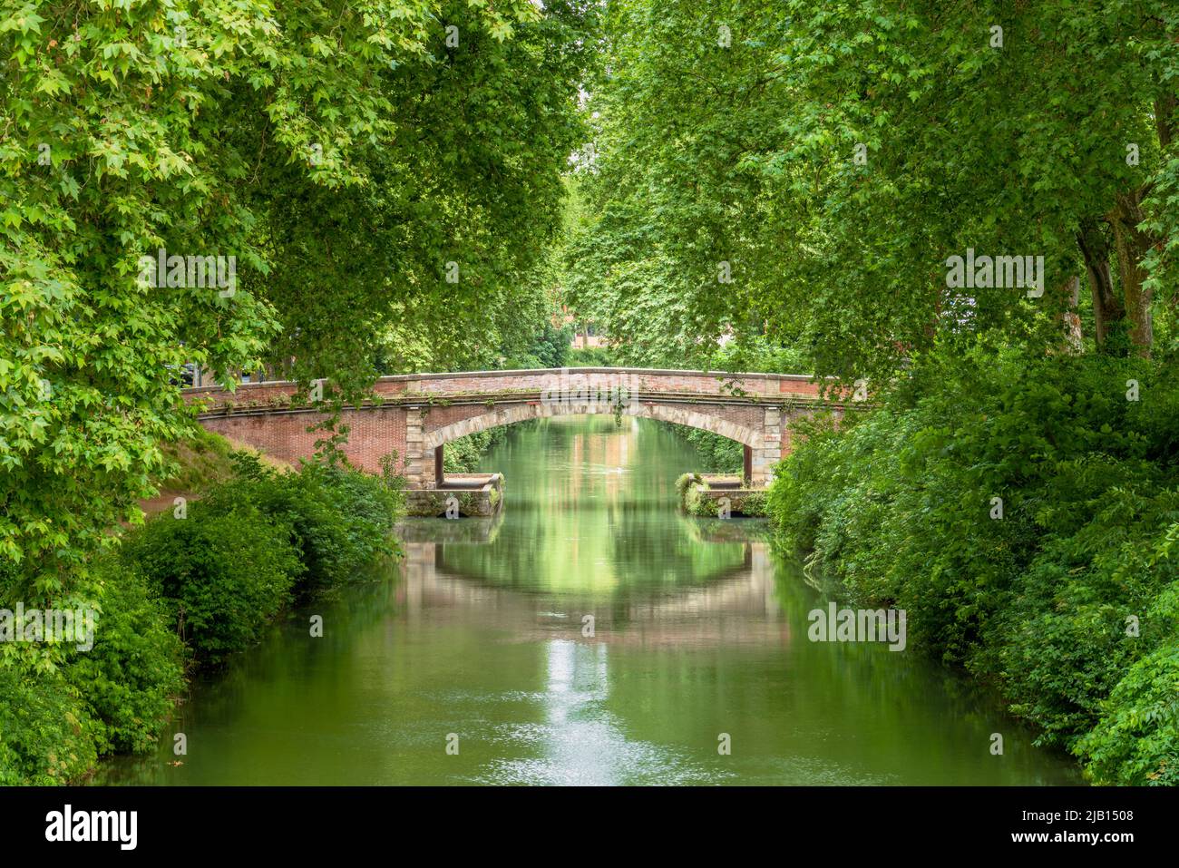 Canal de Brienne, picturesque landmark in Toulouse city France Stock Photo