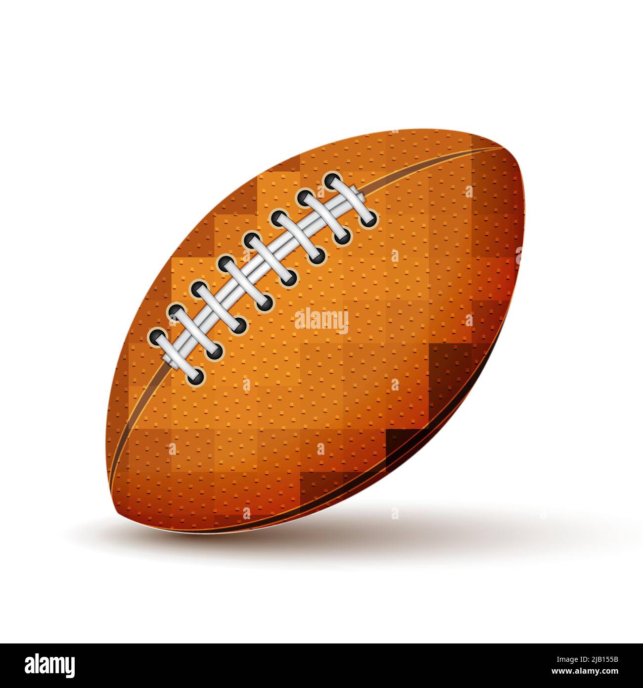 Realistic football or rugby ball icon isolated vector illustration ...