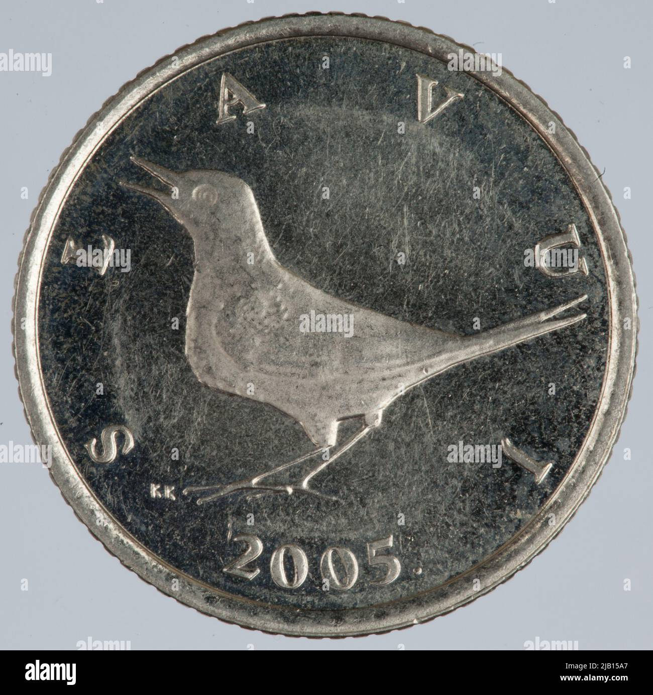 Croatia, 1 kuna; 2005 Zagreb Mint Stock Photo