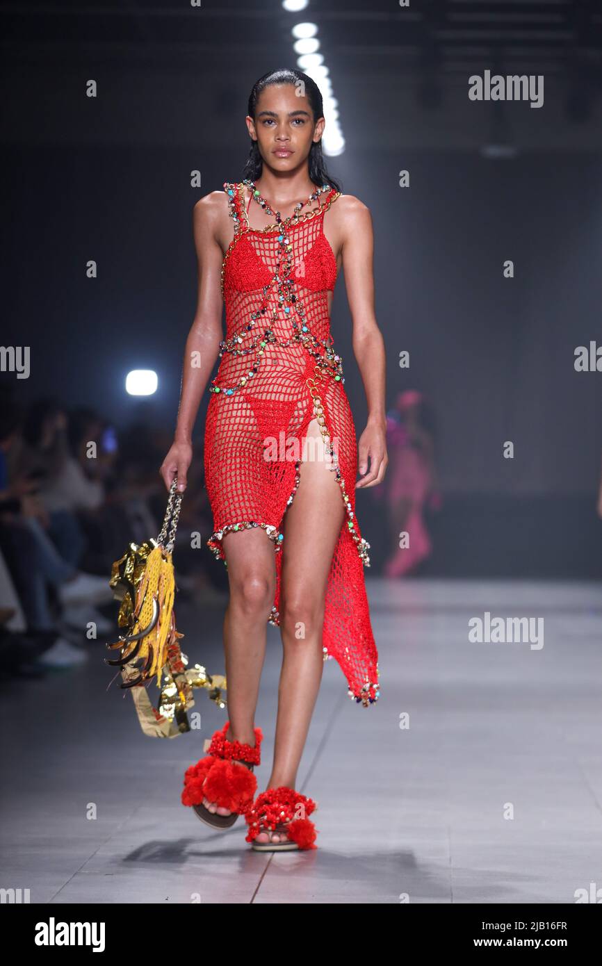 Sao Paulo, Brazil. 1st Jun 2022. Model during the Ponto Firme Project at  Sao Paulo Fashion Week (SPFW) at Senac Lapa Faustolo in Sao Paulo. (Photo:  Vanessa Carvalho/Brazil Photo Press) Credit: Brazil