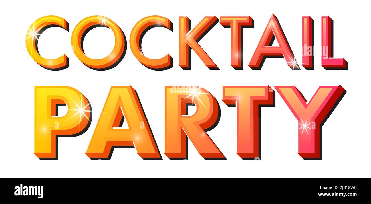 A cocktail party banner text illustration Stock Vector Image & Art Alamy