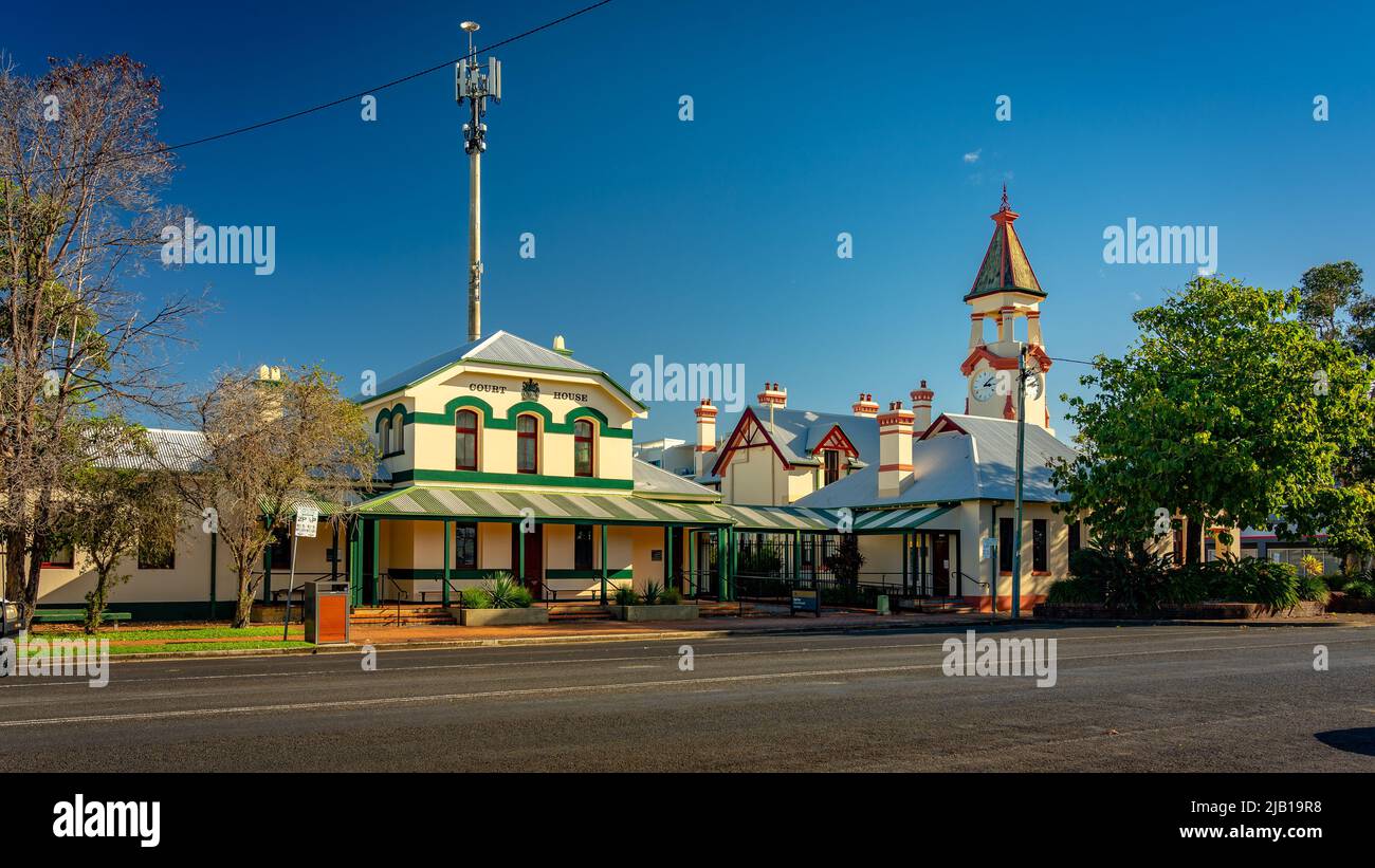 Ballina, New South Wales, Australia - Historical court office buildings Stock Photo