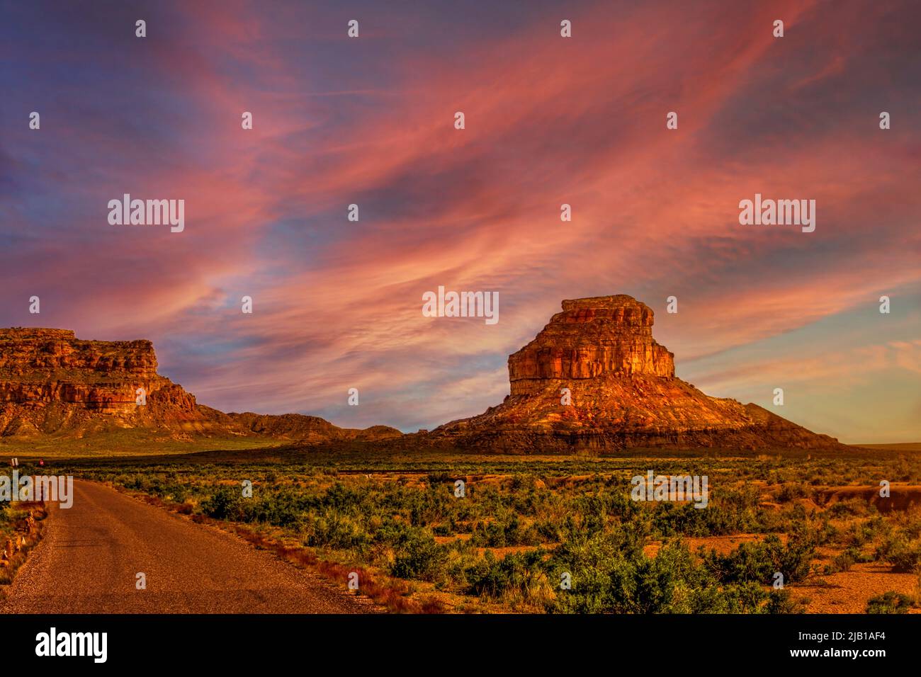 Fajada Butte at Chaco Culture National Historical Park, NM, USA Stock Photo