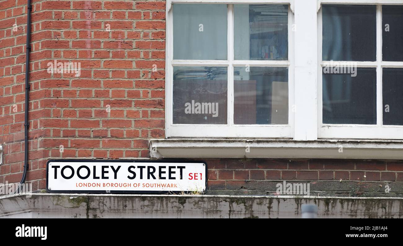 Street sign for Tooley Street, London, SE1 England Stock Photo Alamy