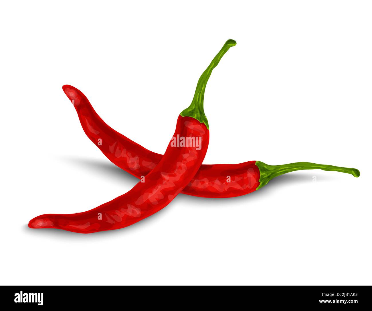 Vegetable organic food red chili pepper isolated on white background ...