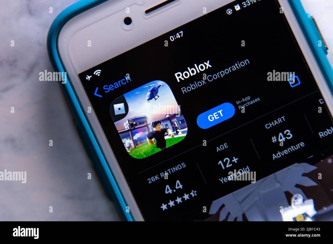 Kumamoto, JAPAN - Mar 23 2021 : Roblox app, an online game platform and  game creation system (user-created games coded in Lua), in App Store on  iPhone Stock Photo - Alamy