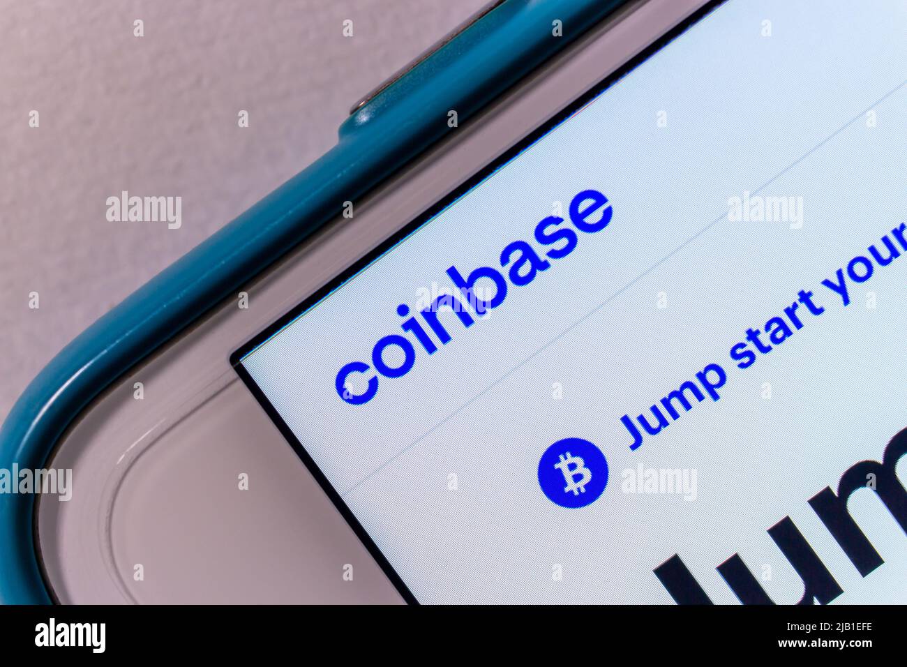 Kumamoto, JAPAN - Apr 22 2021 : Cryptocurrency platform Coinbase logo on  iPhone. On 2021, It went public on Nasdaq exchange via a direct listing  Stock Photo - Alamy
