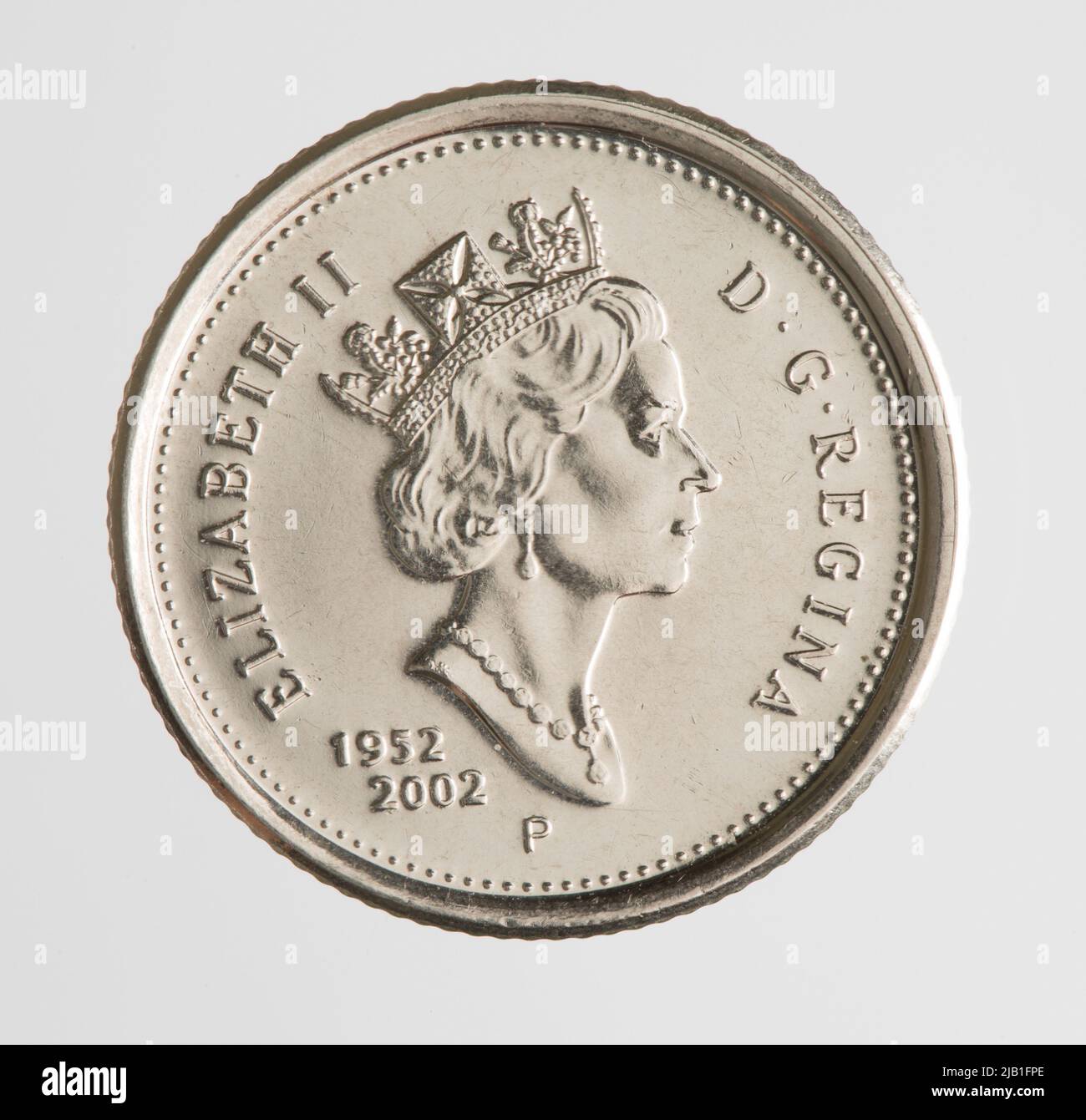 Canada, Elżbieta II (1952 ), 10 cents, Winnipeg; 2002 Mint Ottawa, De Pédery Hunt, Dora (1913 2008), Hahn, Emanuel Otto (1881 1957) Stock Photo