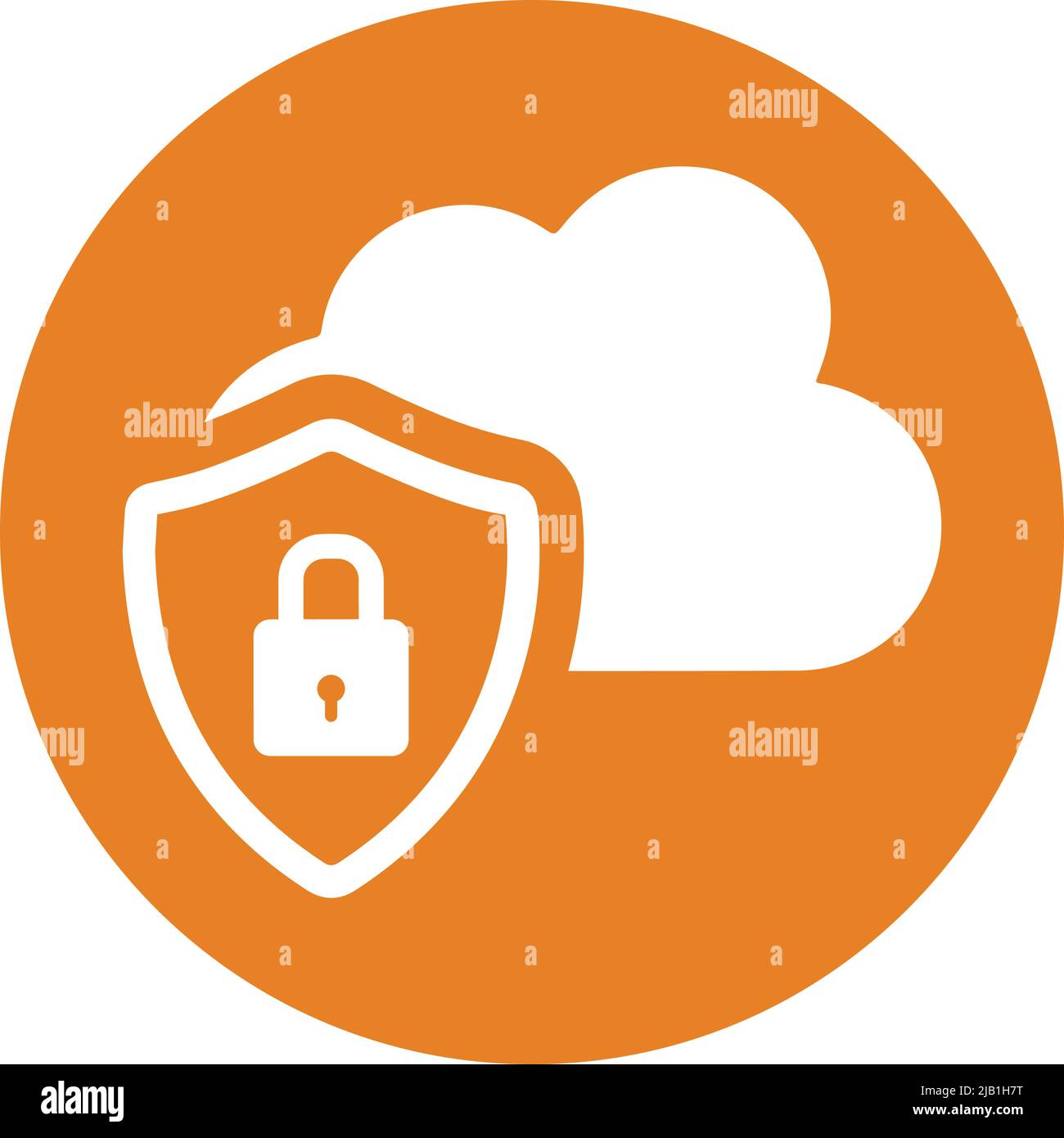 Cloud, lock, secure icon. Editable Vector EPS. Meticulously design and Well organized simple vector. Stock Vector