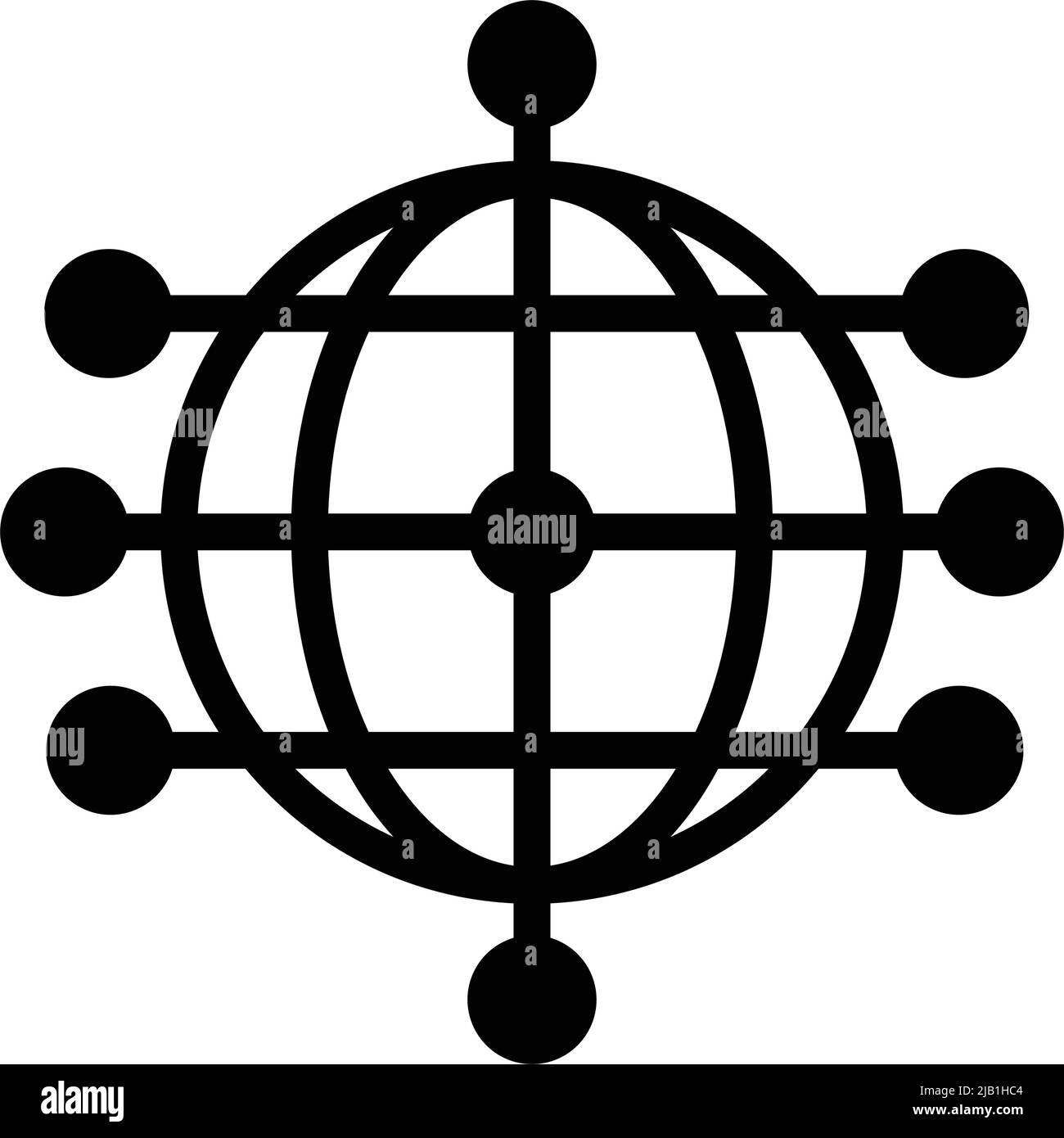 Cdn, global, network icon. Editable Vector EPS. Meticulously design and Well organized simple vector. Stock Vector