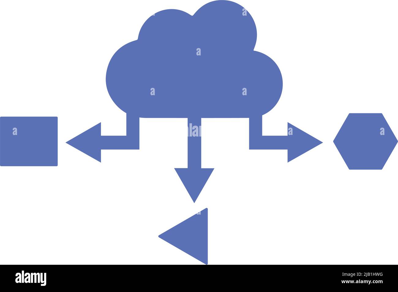 Cloud, variety, big data icon. Editable Vector EPS. Meticulously design and Well organized simple vector. Stock Vector