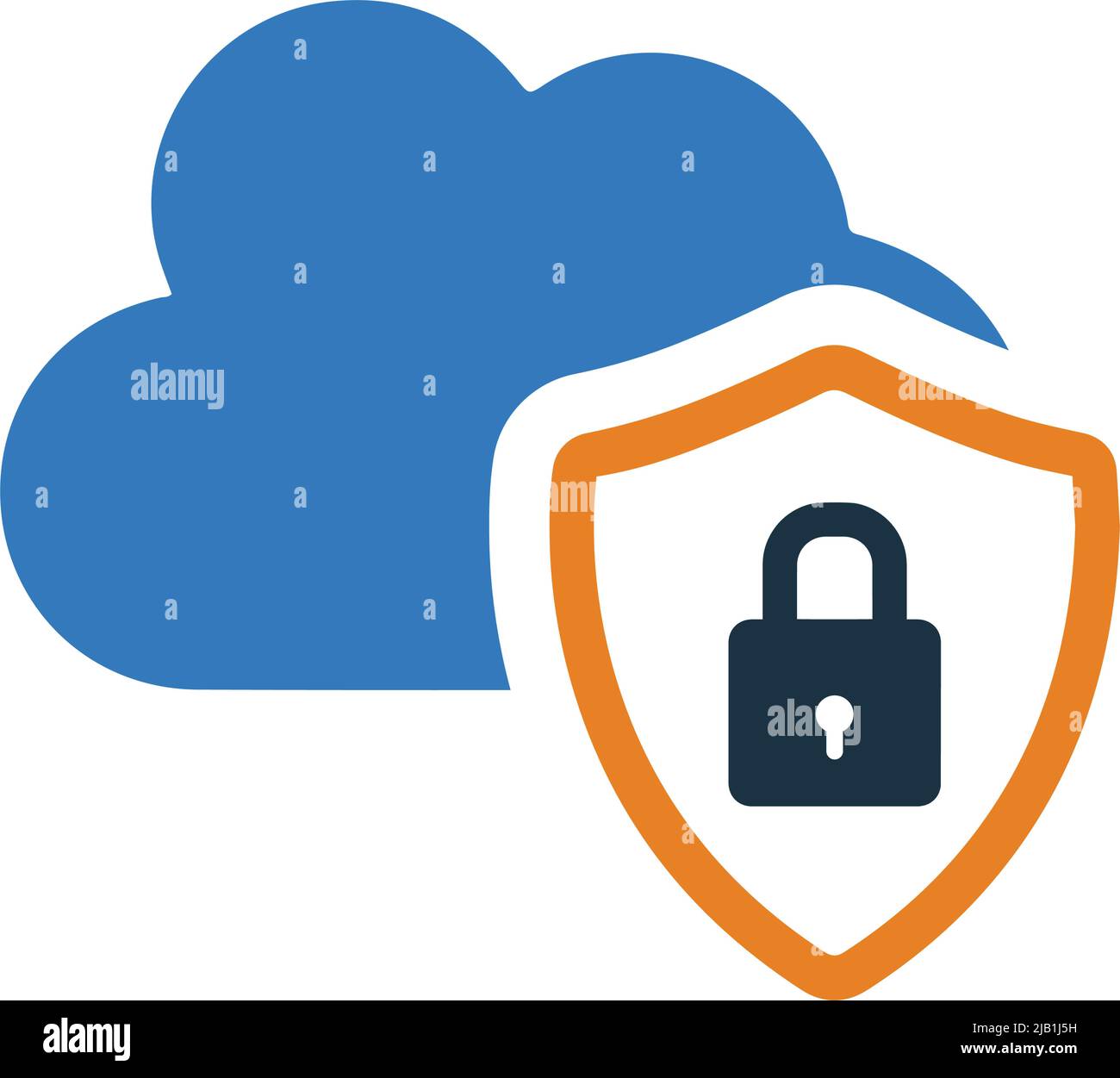 Cloud, lock, secure icon. Editable Vector EPS. Meticulously design and Well organized simple vector. Stock Vector