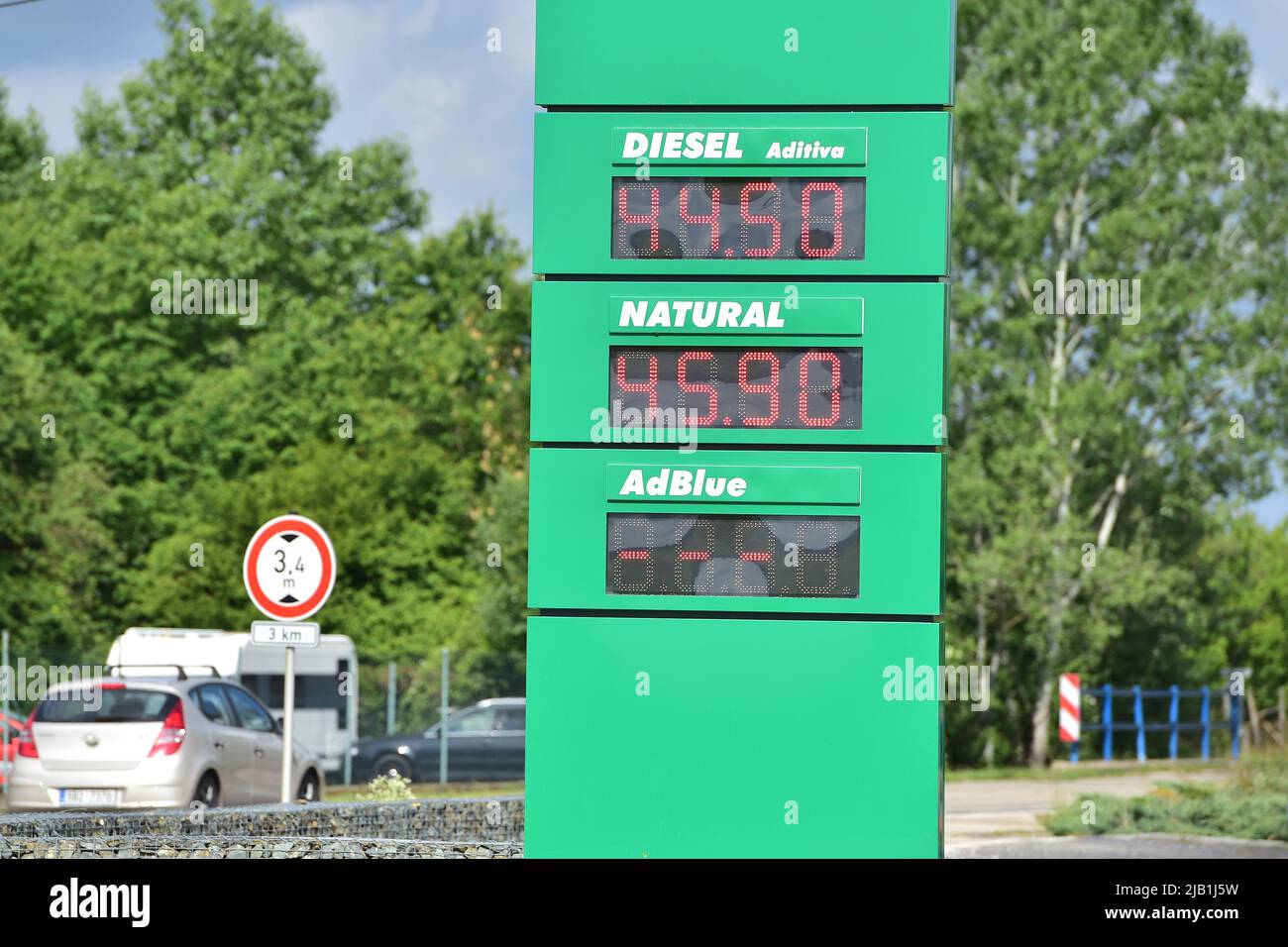 Kostice, Czech Republic. 02nd June, 2022. Czech fuel prices have
