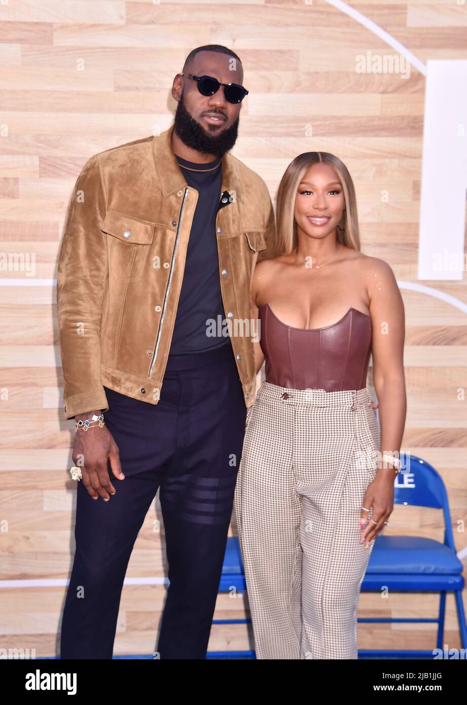 WESTWOOD, CA - JUNE 01: (L-R) LeBron James and Savannah James attend ...