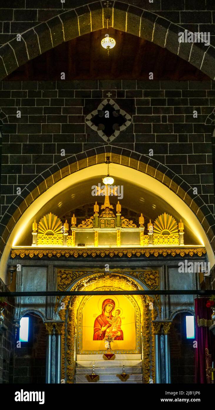 8 May 2022 Diyarbakir Turkey. Surp Giragos Armenian church in Diyarbakir Stock Photo