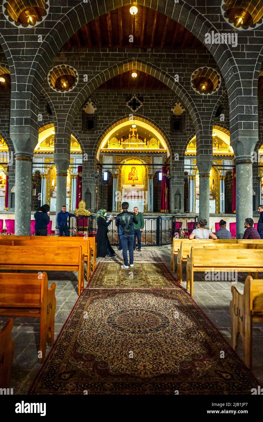 8 May 2022 Diyarbakir Turkey. Surp Giragos Armenian church in Diyarbakir Stock Photo