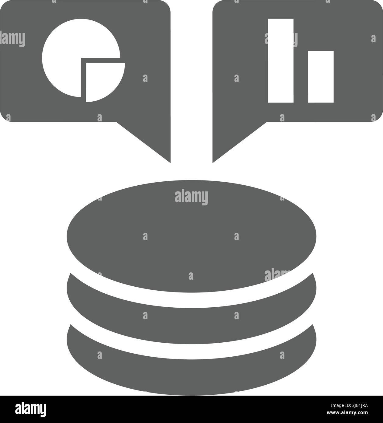 Analytics, server, big data icon. Using in print, web, design projects or any type of commercial purposes. Stock Vector