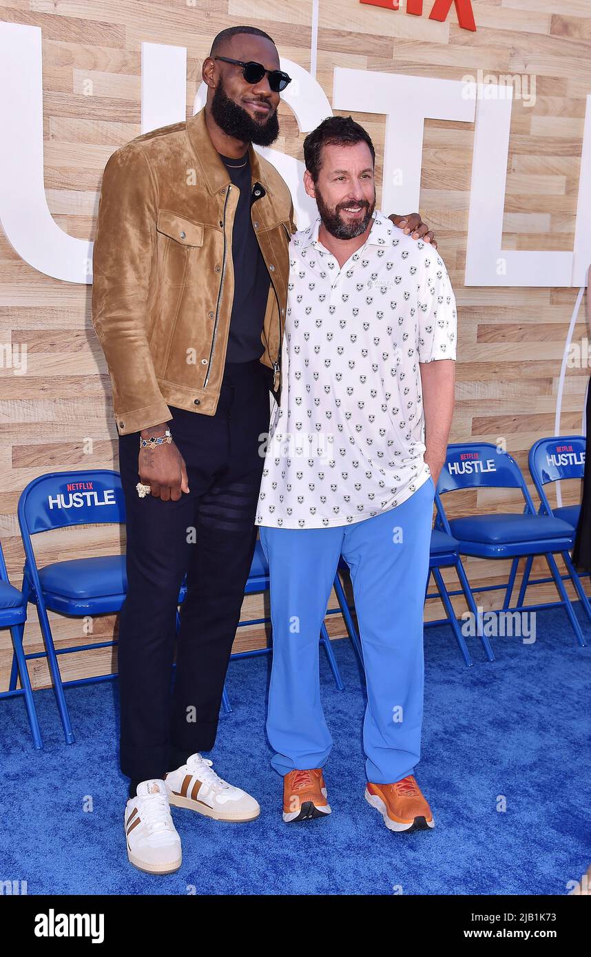 WESTWOOD, CA - JUNE 01: (L-R) LeBron James and Adam Sandler attend ...