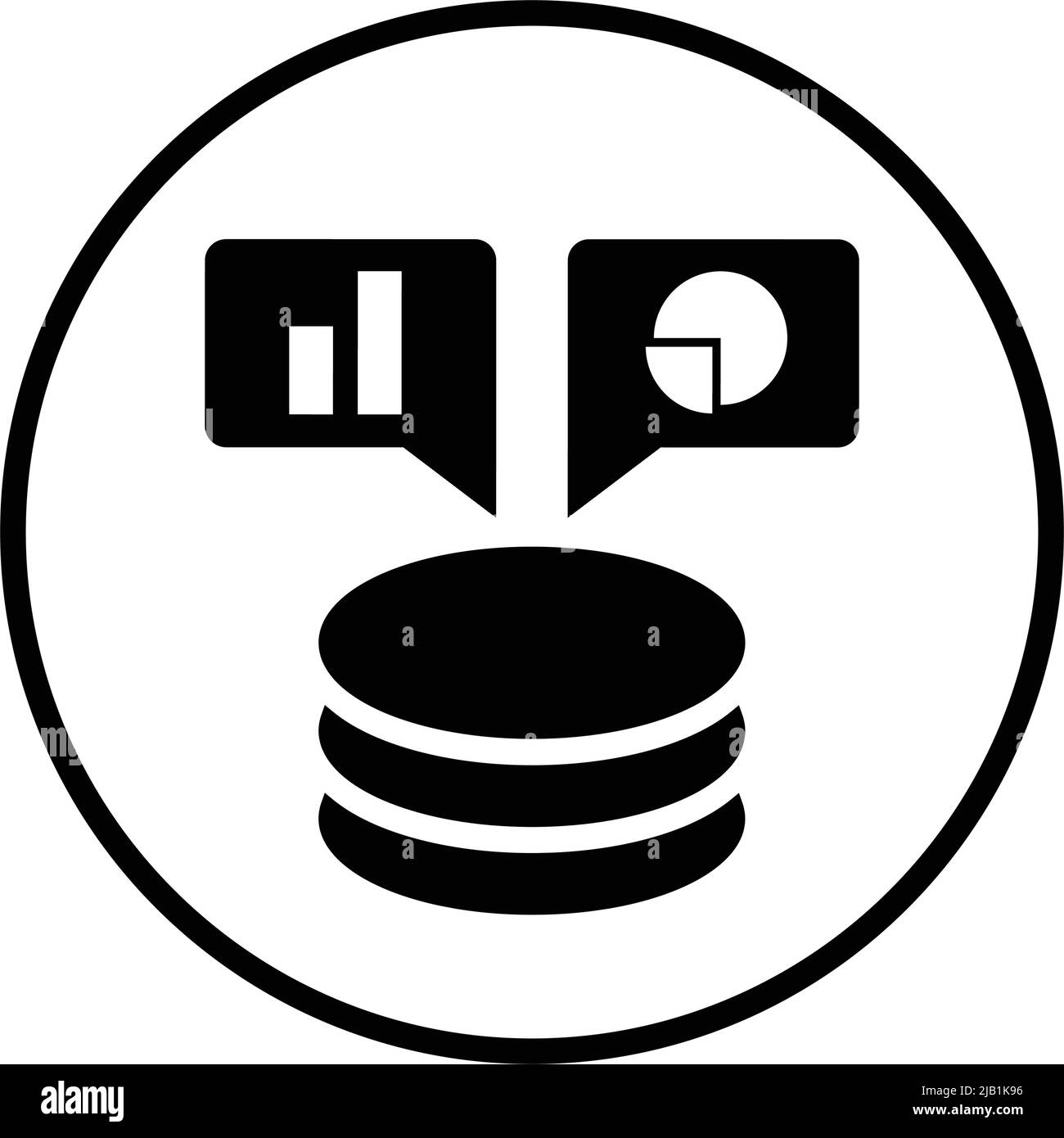 Analytics, server, big data icon. Using in print, web, design projects or any type of commercial purposes. Stock Vector