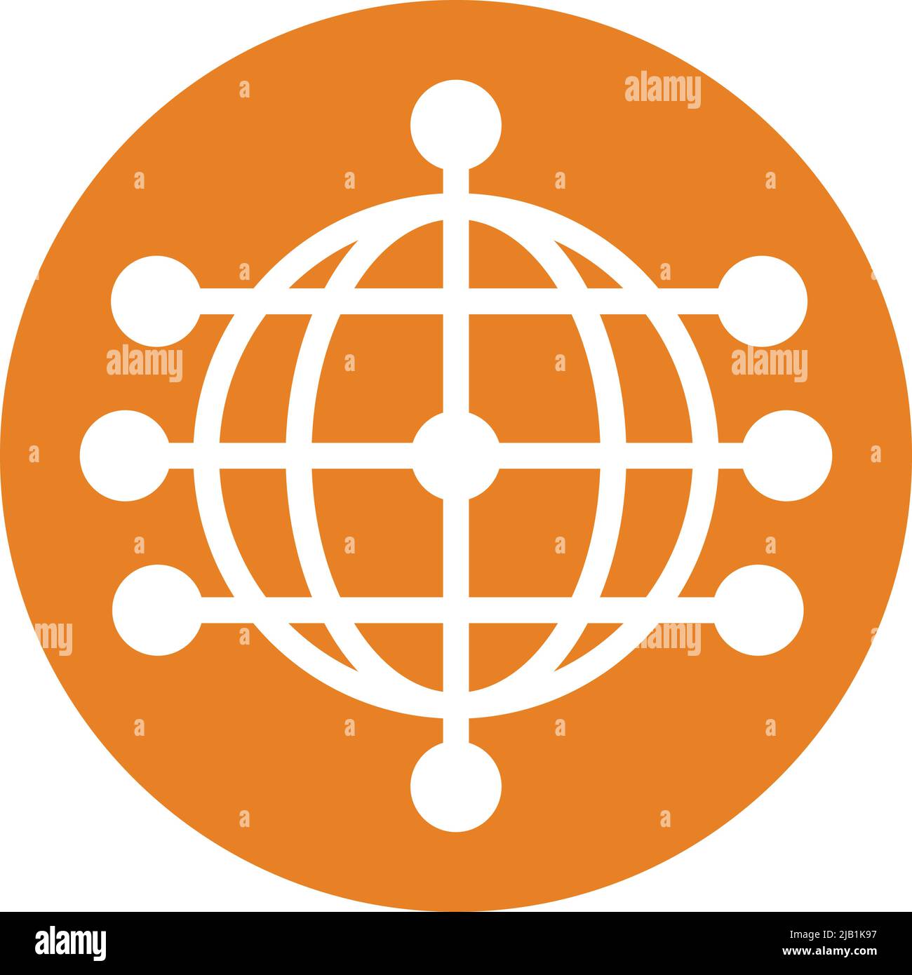 Cdn, global, network icon. Editable Vector EPS. Meticulously design and Well organized simple vector. Stock Vector