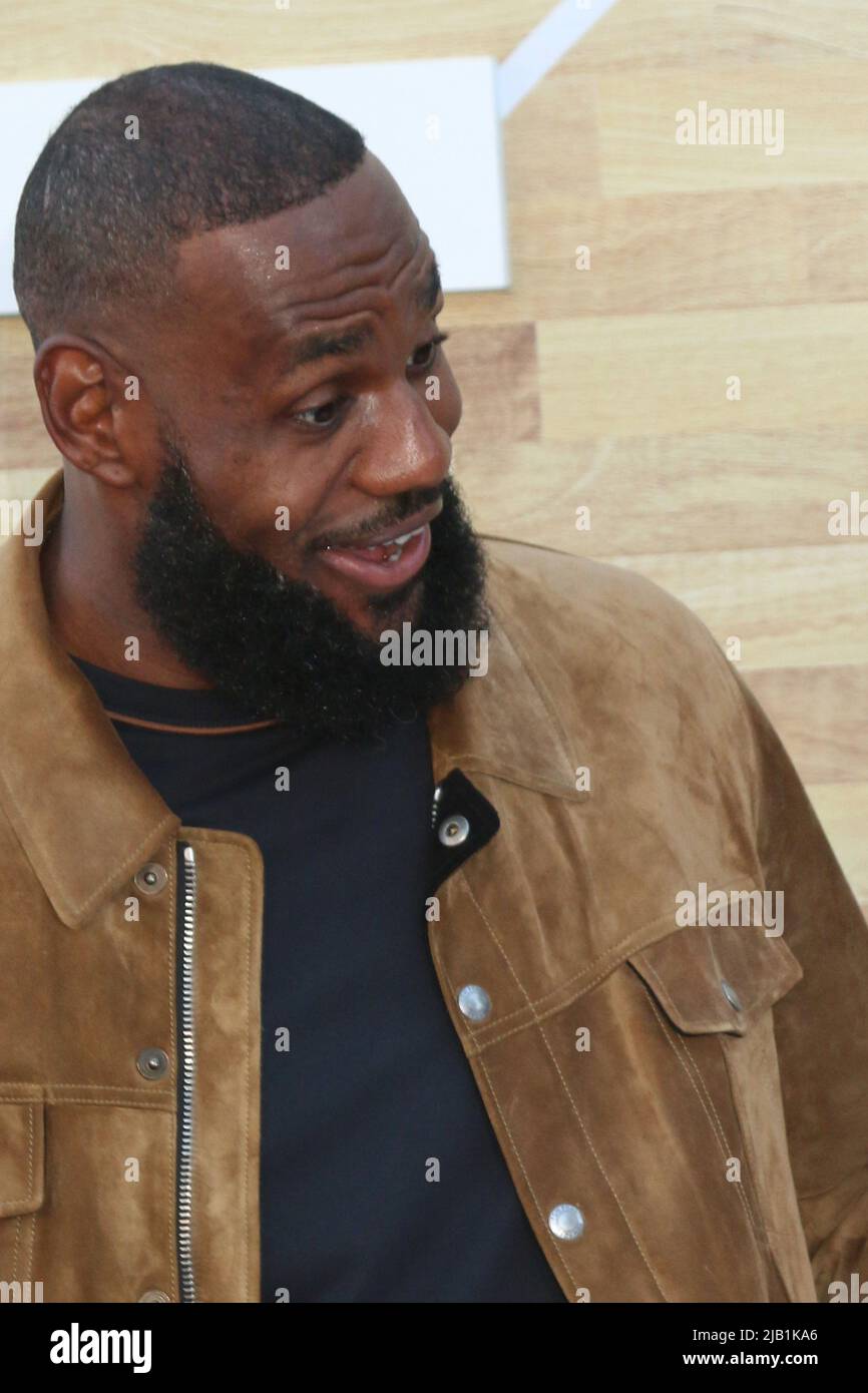LOS ANGELES - JUN 1: LeBron James at the Hustle Premiere at the Village ...