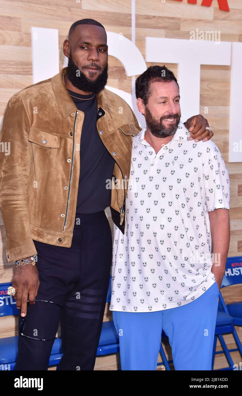 WESTWOOD, CA - JUNE 01: (L-R) LeBron James and Adam Sandler attend ...