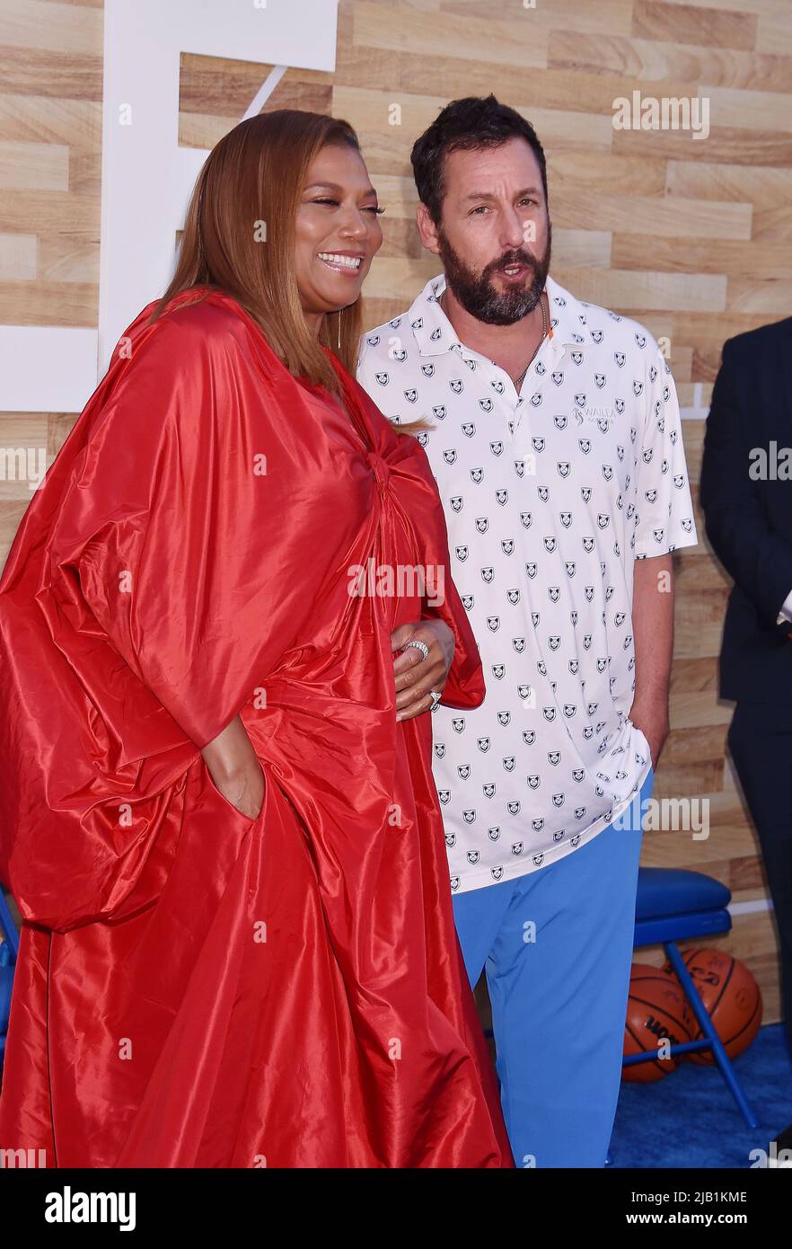 WESTWOOD, CA - JUNE 01: (L-R) Queen Latifah and Adam Sandler attend