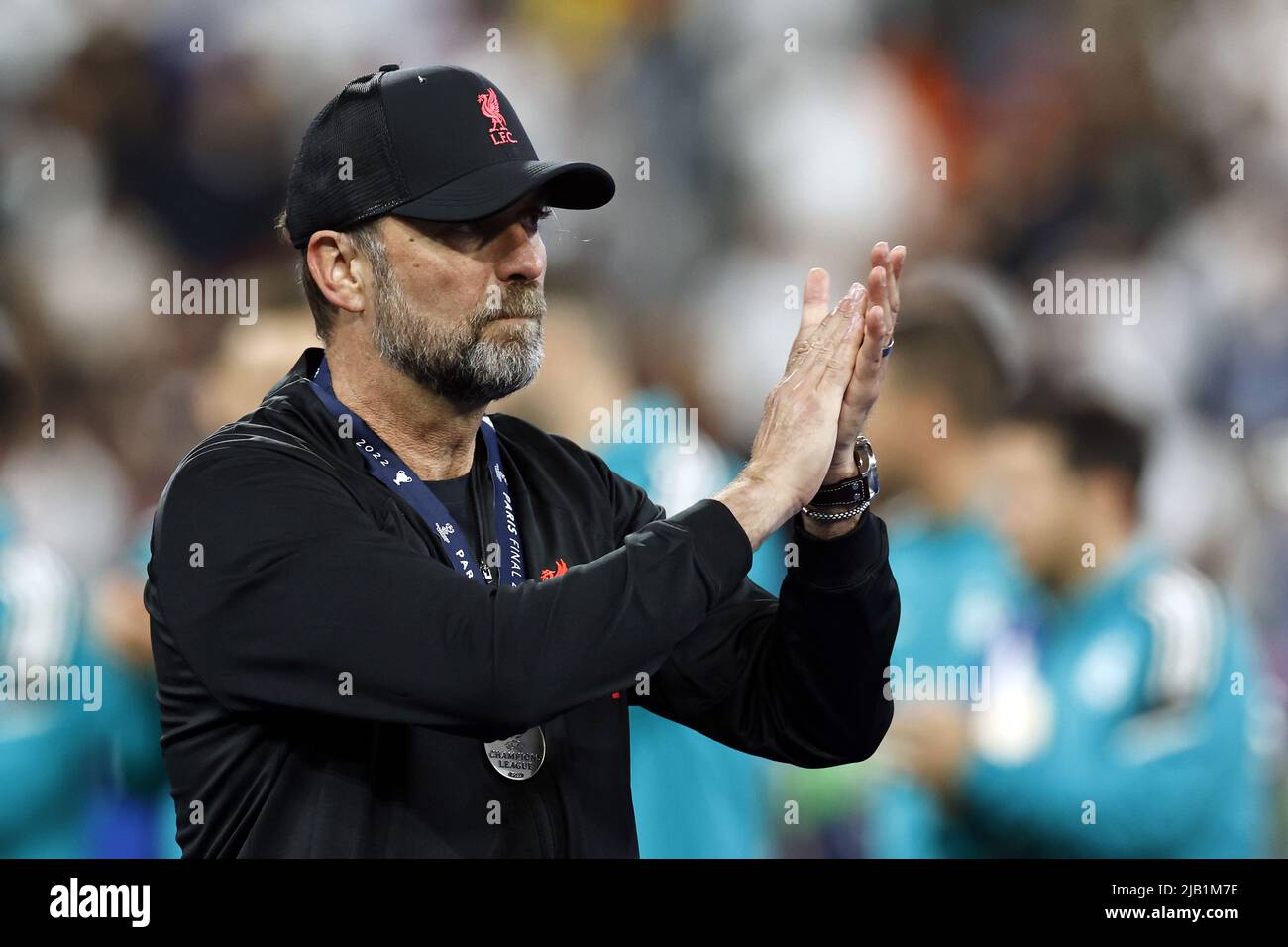 PARIS - Liverpool FC coach Jurgen Klopp during the UEFA Champions League  final match between Liverpool FC and Real Madrid at Stade de Franc on May  28, 2022 in Paris, France. ANP