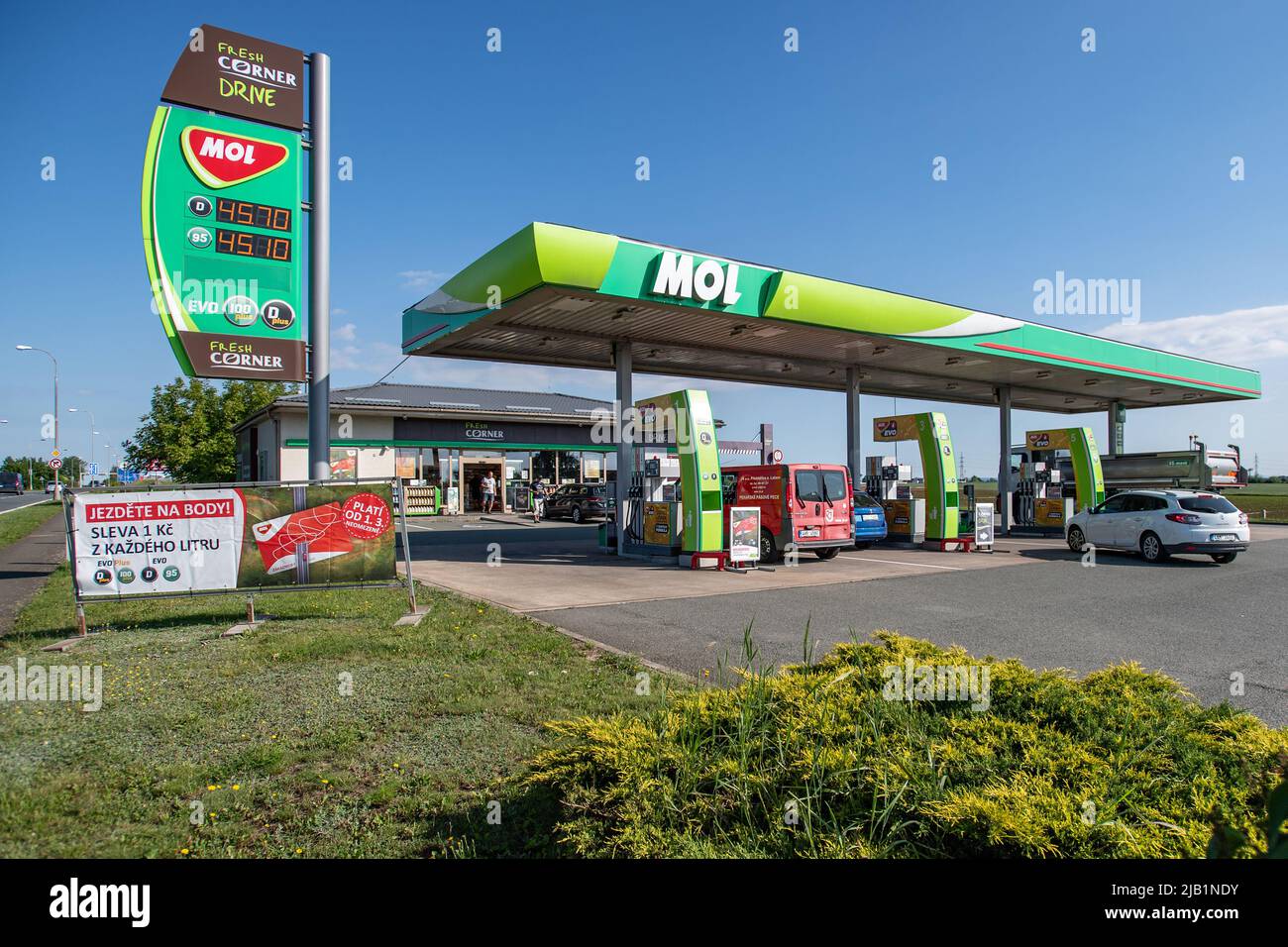 Hradec Kralove, Czech Republic. 02nd June, 2022. Czech fuel prices have