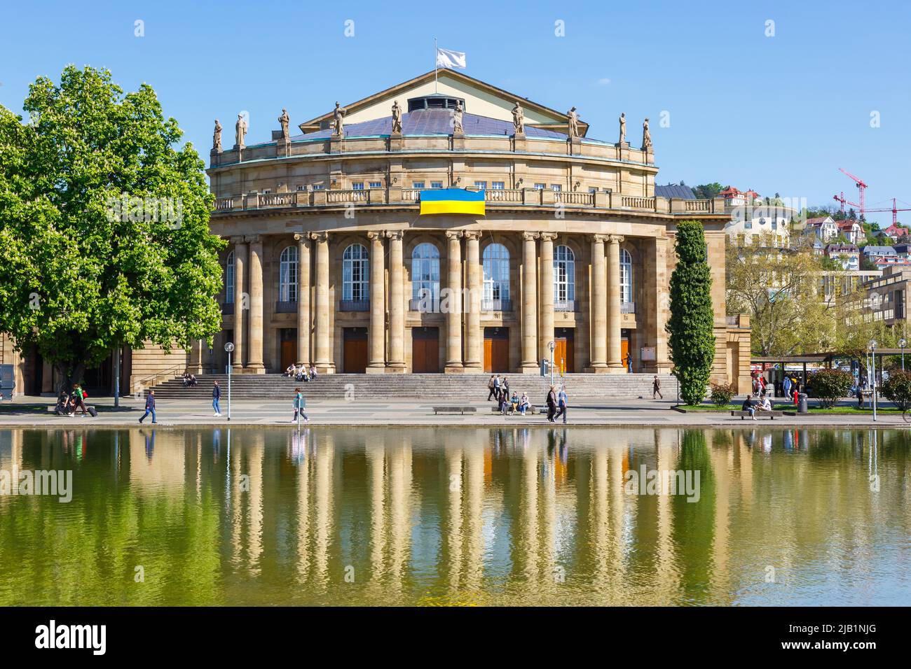 State Theater Stuttgart architecture at lake city travel in Germany Stock Photo