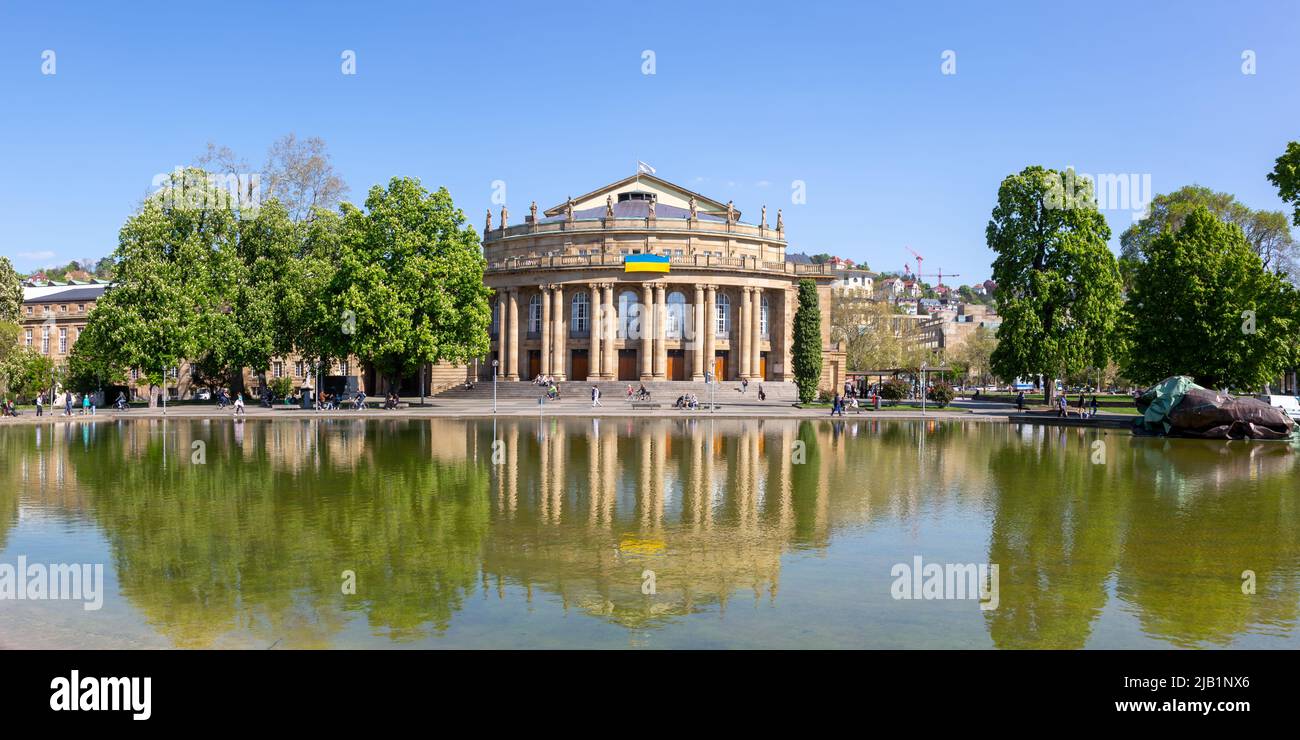 State Theater Stuttgart architecture at lake city panorama travel in Germany Stock Photo