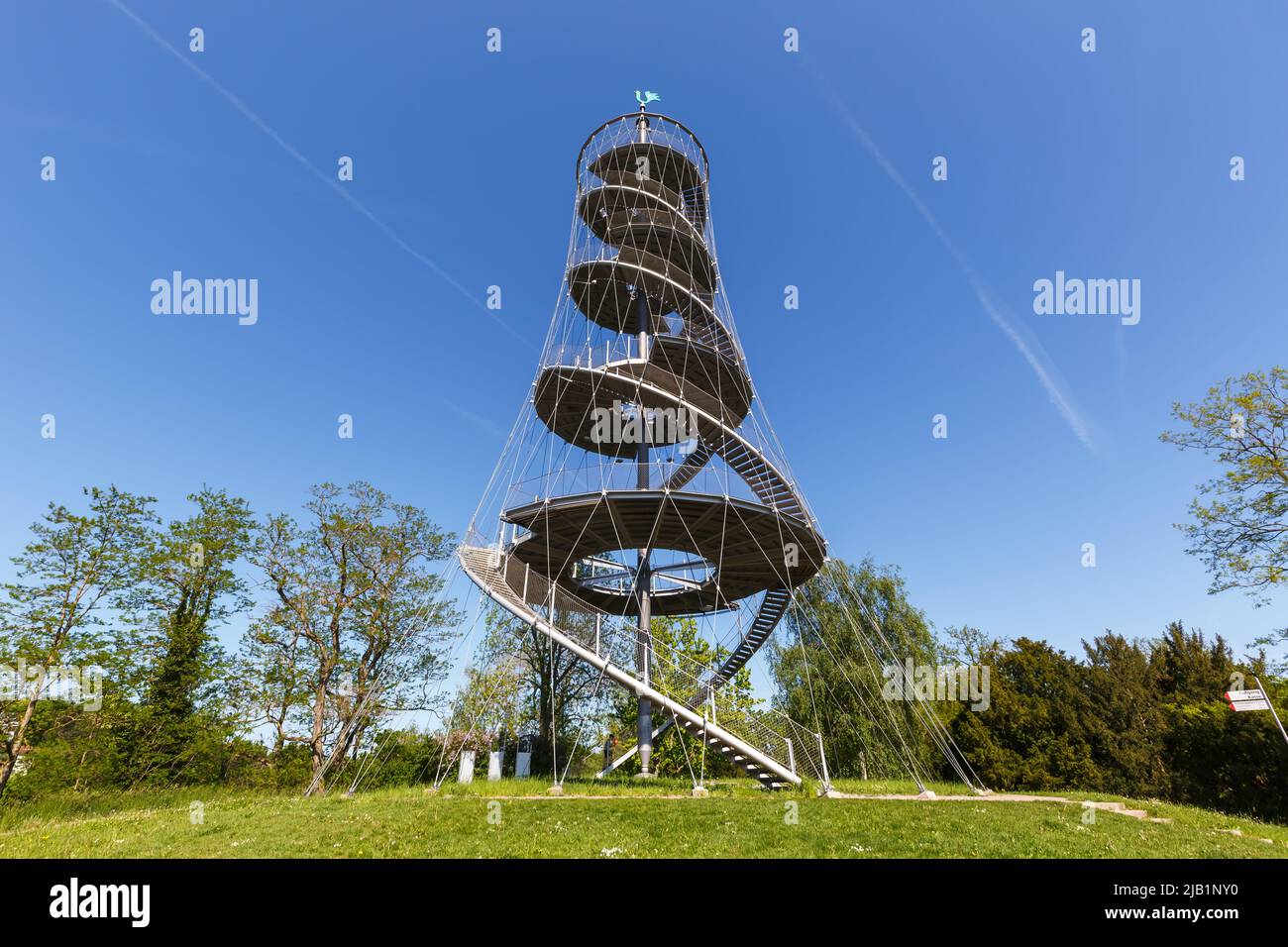 Tower in Killesberg park garden Stuttgart, Germany Stock Photo