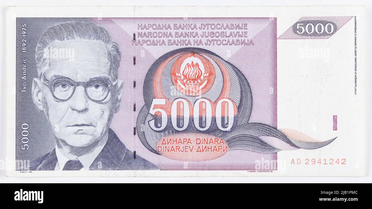 Hyperinflation Yugoslavia Nikola Tesla 1000 Dinars 1991 