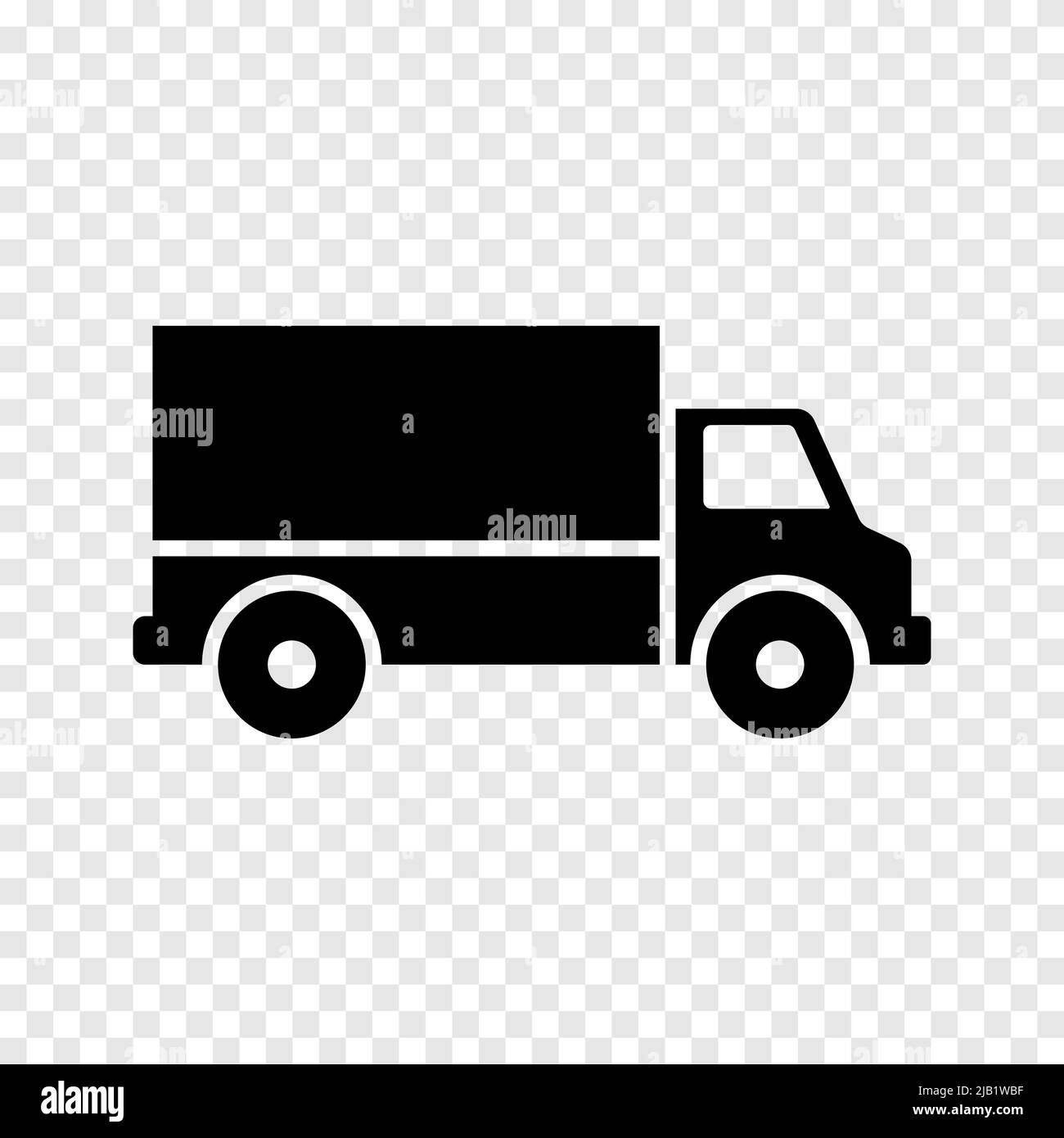 Delivery track car icon on transparent background Stock Vector