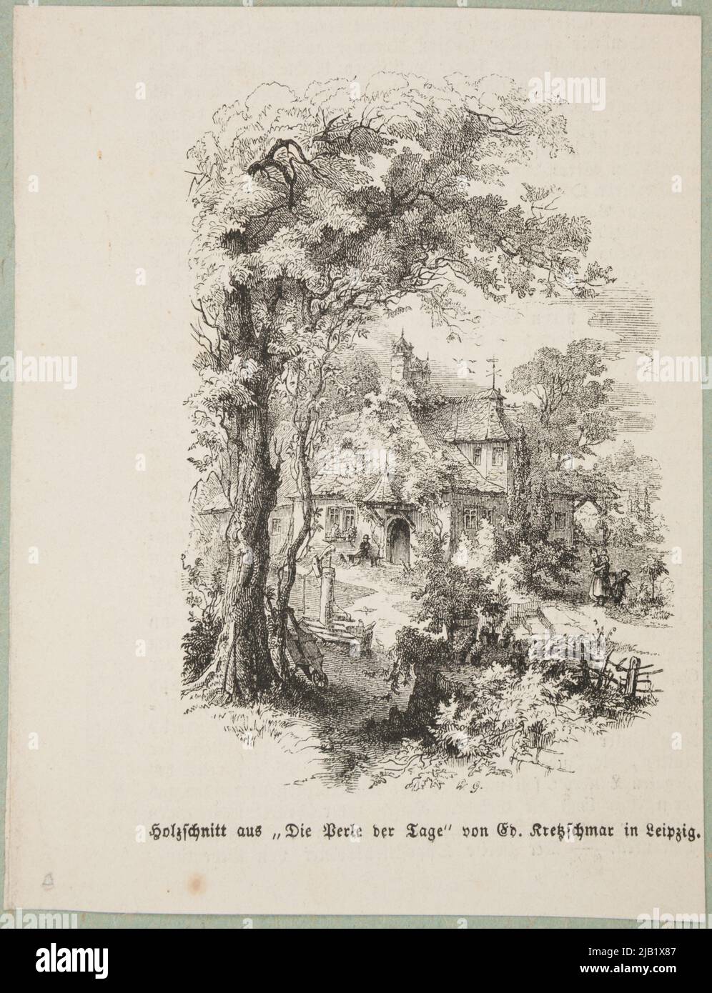 Pearl of the day. A clip from a German magazine Kretzchmar, Eduard (1807 1858) Stock Photo