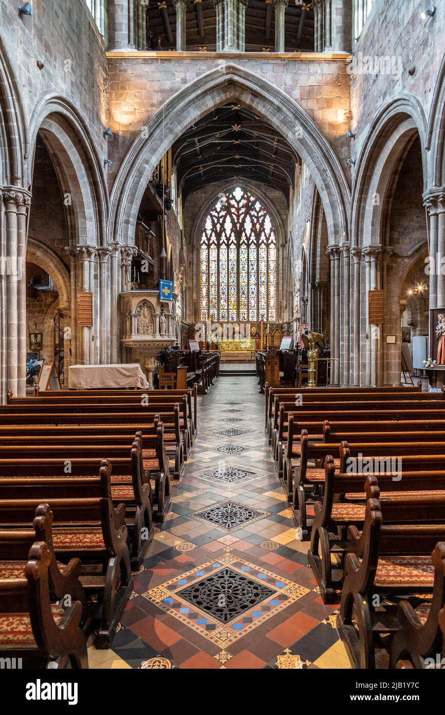 The interior of the Chruch of St Mary's the Virgin, Dogpole, Shrewsbury