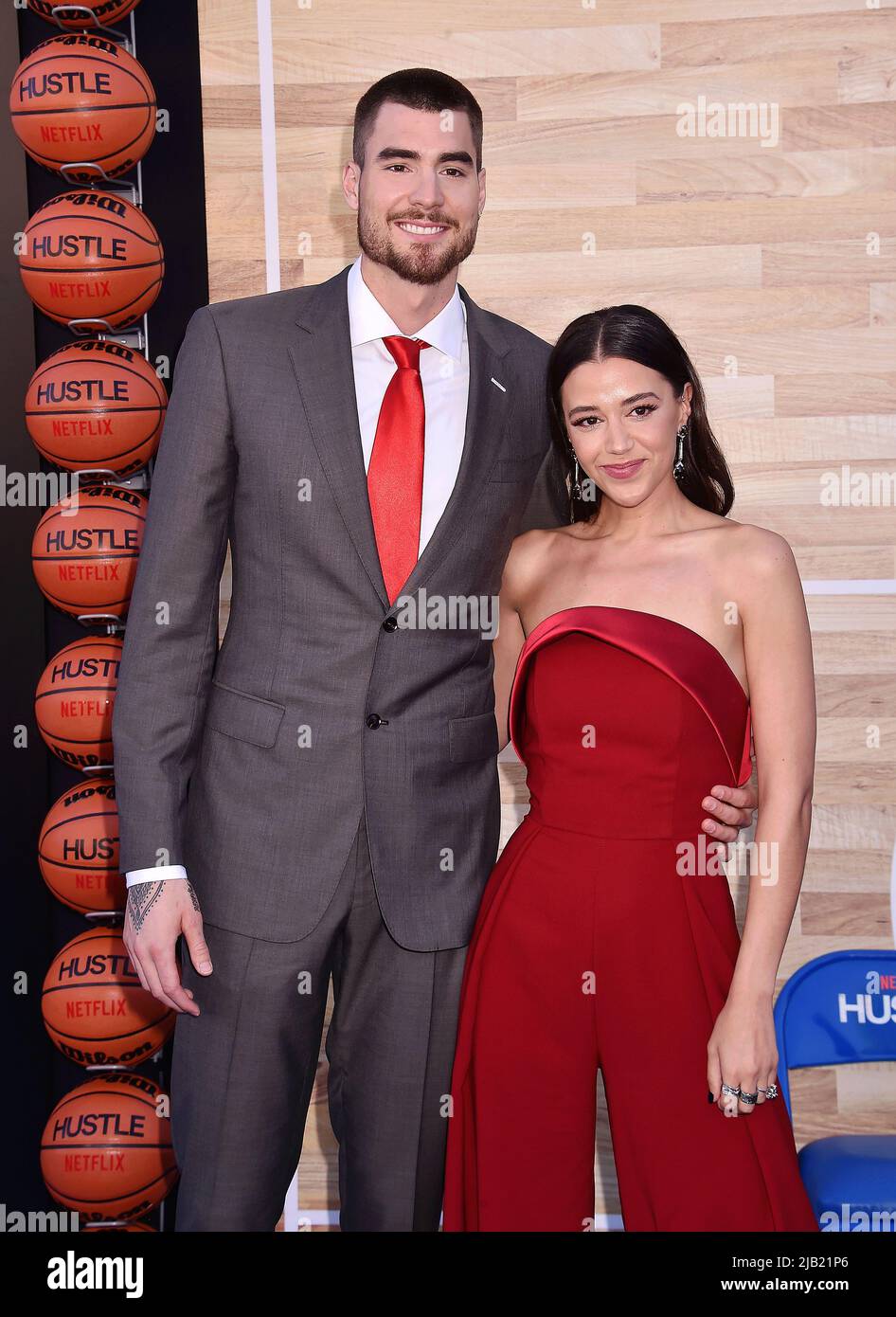 WESTWOOD, CA - JUNE 01: (L-R) Juancho Hernangomez and Boban Marjanovich  attend Netflix's Hustle World Premiere at the Regency Village Theatre on  Jun Stock Photo - Alamy