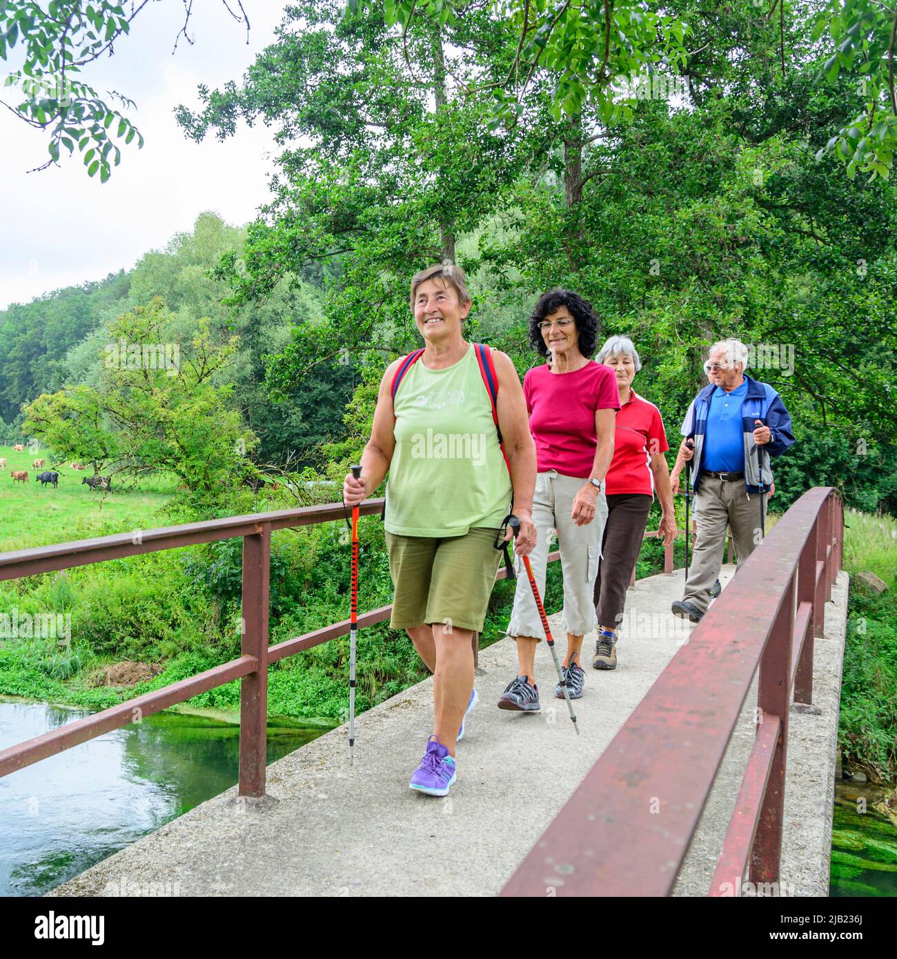 Group seniors hiking hi-res stock photography and images - Alamy