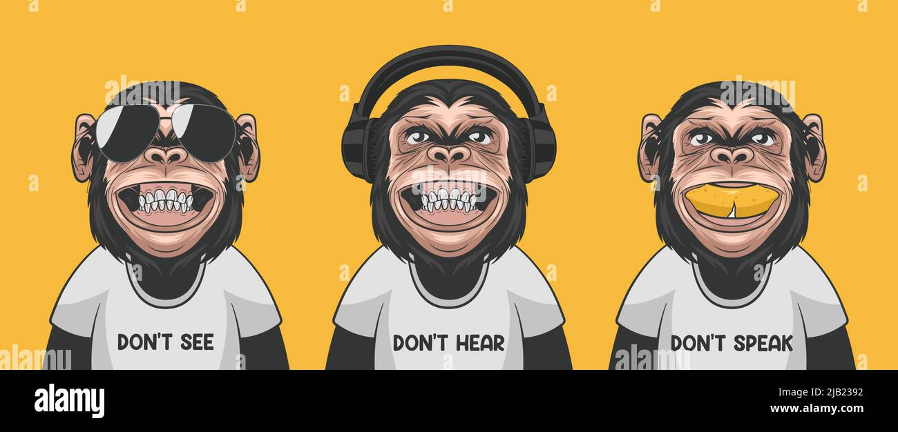 Funny Monkey Ape Chimp Memes with Funny Sayings Poster