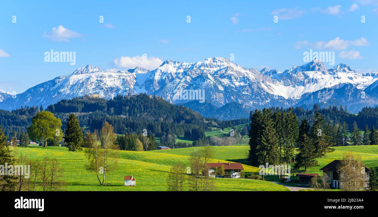 Beautiful springtime in the bavarian Allgäu Stock Photo